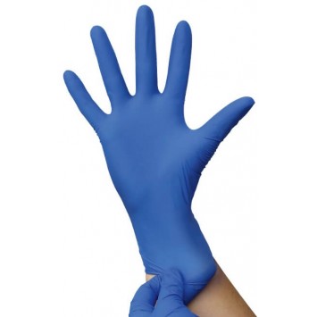 Gants nitrile (boite de 100).