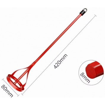 Mélangeur acier pour perceuse, résines, gel-coat, peintures.