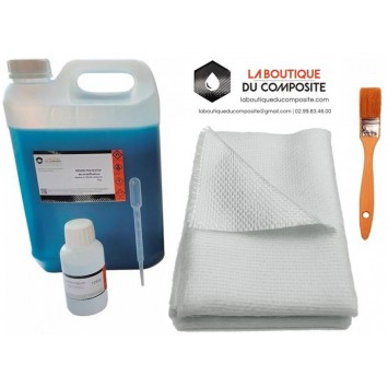 Kit résine polyester isophtalique et rovimat 300/300.