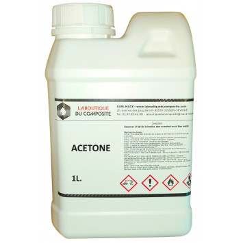 Jerrycan de 1 litre d'acétone pure.