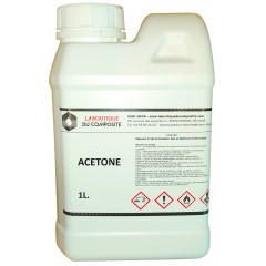 Jerrycan de 1 litre d'acétone pure.