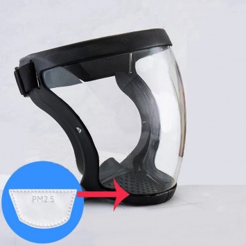 Filtre pour masque de protection faciale.