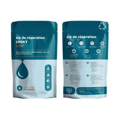 Kit de réparation époxy pour planche de surf, kite...