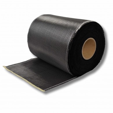 Tissu carbone sergé 220 g/m² – Largeur 25 cm – 3K