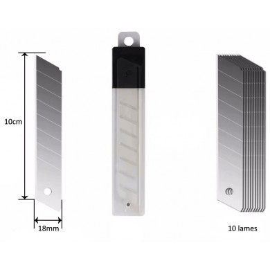 Lames de cutter SK5 18 mm – Acier trempé pour composites