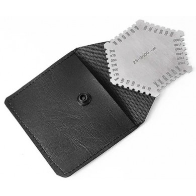 jauge d'épaisseur de film humide 25-3000 microns. Inox.