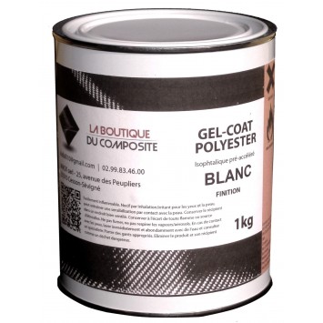 Gel coat polyester blanc