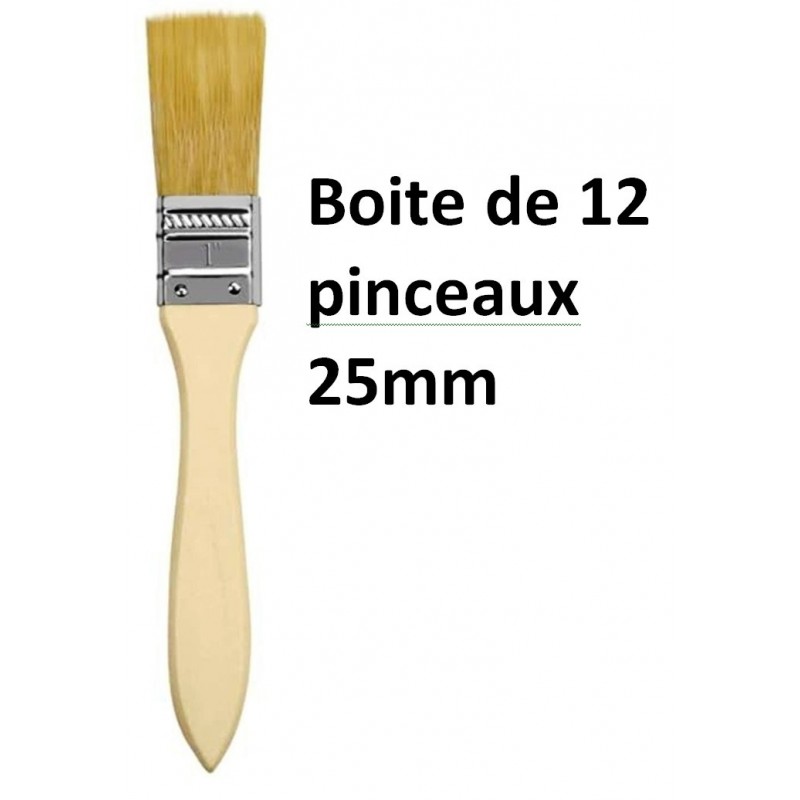 Boite de 12 pinceaux résine 25mm.