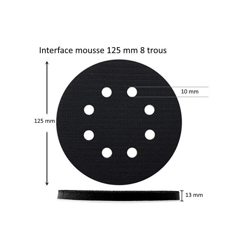 Disque mousse 125 mm ponçage finition polissage