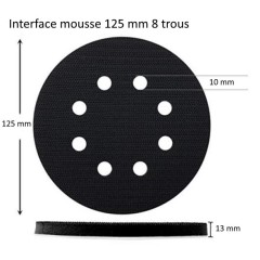 Disque mousse 125 mm ponçage finition polissage