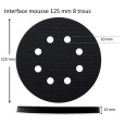 Disque mousse 125 mm ponçage finition polissage