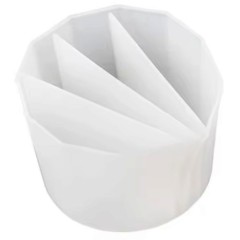 Gobelet 4 compartiments pour résine époxy teintée.