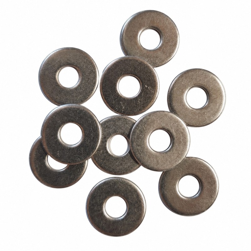 Rondelles inox larges pour vis diamètre 5mm.