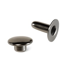 Rivet tubulaire acier inoxydable Ø4 × 10 mm. Tête bombée.