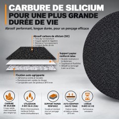 Disque abrasif diamètre 75mm au carbure de silicium pour composites.