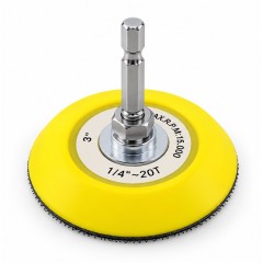 Plateau support auto-agrippant Ø75 mm pour disques abrasifs Velcro.