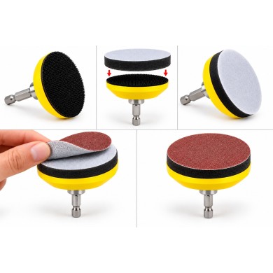 Interface mousse Ø75 mm pour disque abrasif Velcro