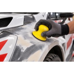 Cale de ponçage manuelle Ø75 mm en mousse PU pour disques abrasifs auto-agrippants.