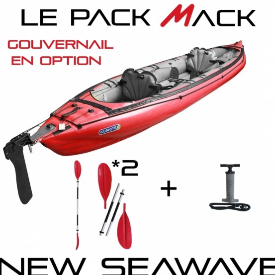 Pack kayak de mer gonflable GUMOTEX SEAWAVE 2 PLACES. 