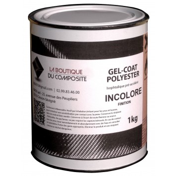 Boite de 1 Kg de gel coat incolore