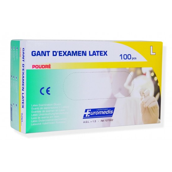 Gants latex (la boite de 100)