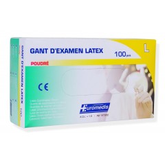 Gants latex (la boite de 100)