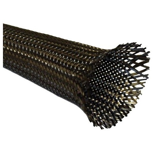 Tresse tubulaire carbone 15mm, 30mm, 50mm et 70mm.