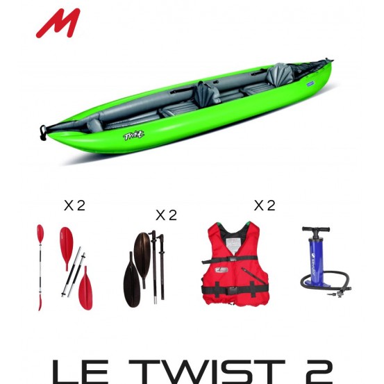 PACK GUMOTEX TWIST 2 kayak gonflable biplace