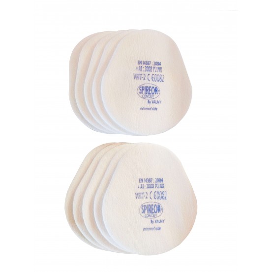 Lot de 10 préfiltres anti-poussière P2 de remplacement pour masque