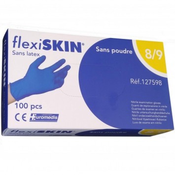 Gants nitrile (boite de 100).