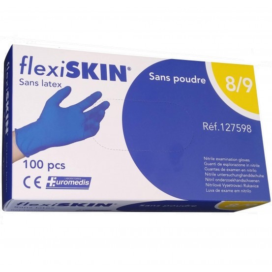 Gants nitrile (boite de 100).