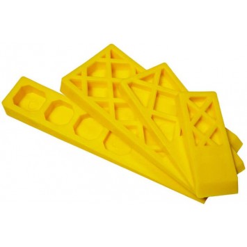 Lot de 4 cales en polypropylène pour le démoulage des pièces composites.