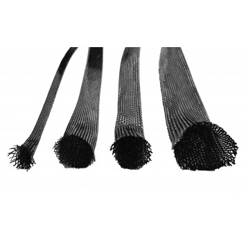 Tresse tubulaire carbone 15mm, 30mm, 50mm et 70mm.