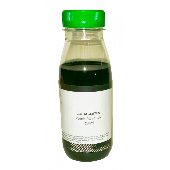 Aquaglutène, vernis PU souple pour la réparation du néoprène.