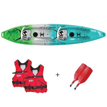 Le Gemini Perception est un kayak mer biplace autovideur de randonnée.