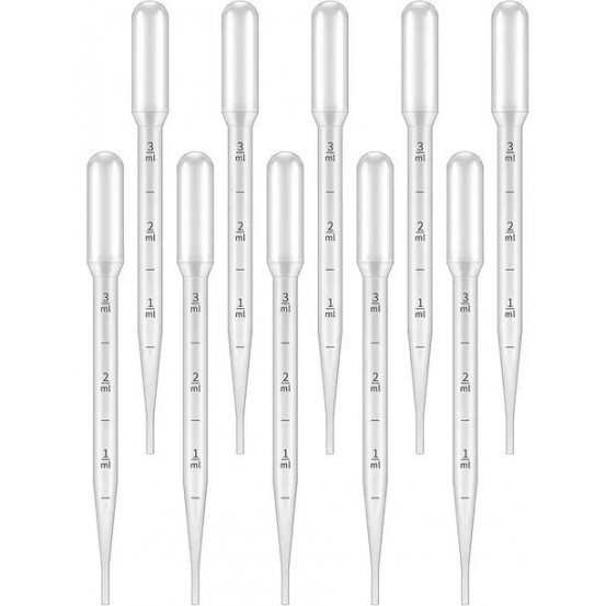 Pipette graduée 3ml - Acheter lot 10 pipettes pas cher