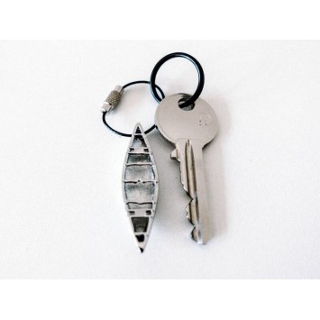 Porte-clefs en acier, kayak de mer, kayak de rivière et canoë.