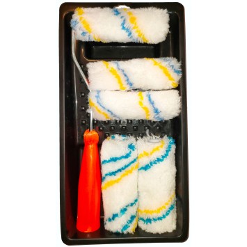 Rouleaux et bac d'application résine.