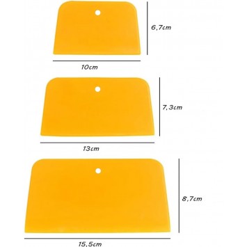 Lot de 3 raclettes à résine.