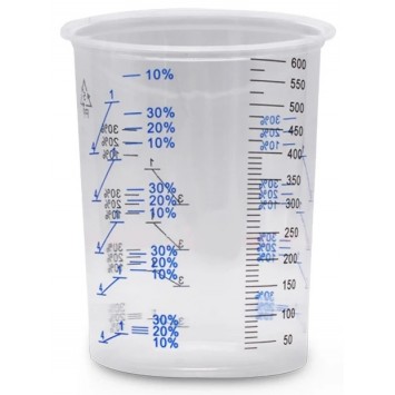 Godet gradué 600ml pour résines et peintures.