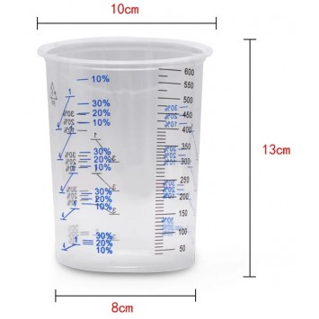 Godet gradué 600ml pour résines et peintures.