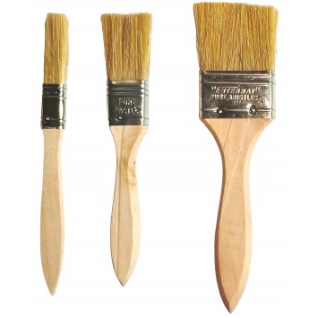 Lot de 3 pinceaux plats spéciaux résine.