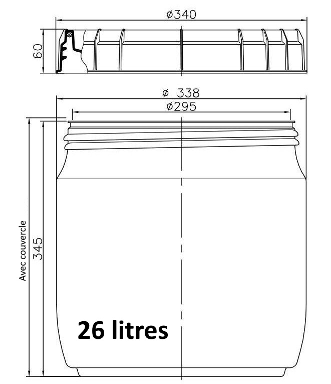 Baril étanche 30 L  Coop de l'Arrière-Pays